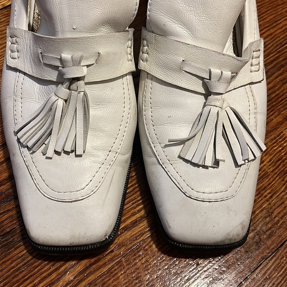 Suzanne Rae White Leather Loafers - Picture 7 of 7